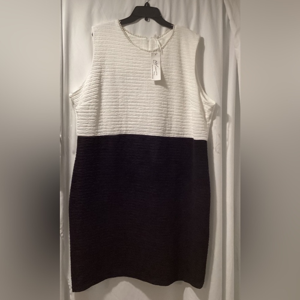 NWT NY Collection Woman Size 22W Dress Black/White